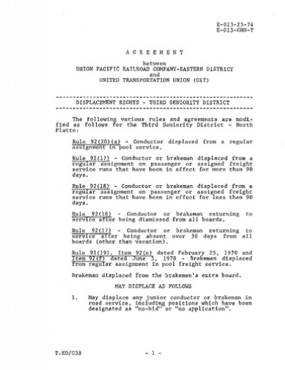 DISPLACEMENT RIGHTS-3RD DISTRICT